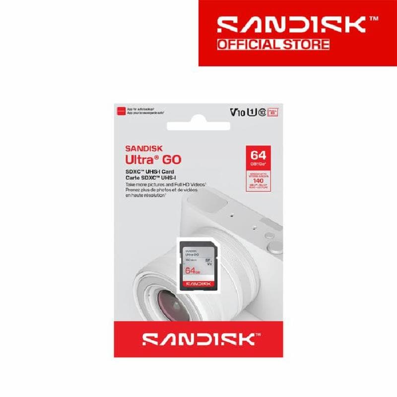 SANDISK ULTRA GO SD 140MB/s R, 64GB