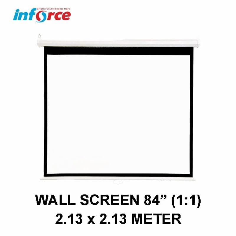 INFORCE Wall Screen Projector 84" (2130X2130) 1:1 Layar Proyektor Gantung