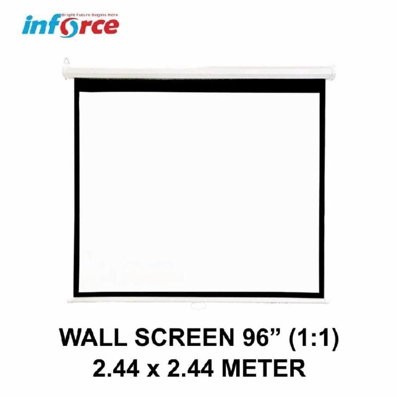 INFORCE Wall Screen Projector 96" (2440X2440) 1:1 Layar Proyektor Gantung