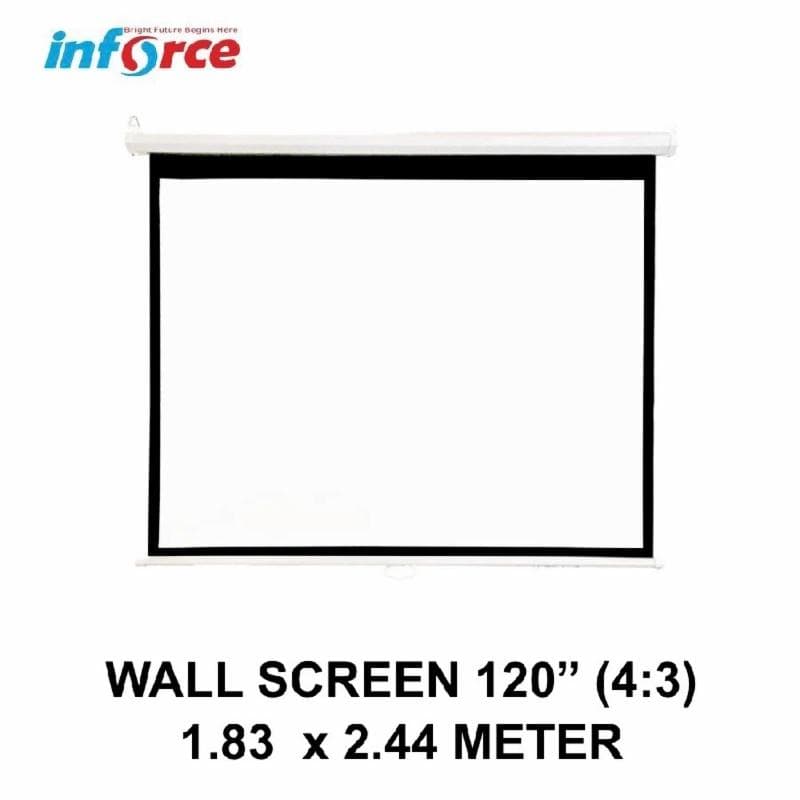 INFORCE Wall Screen Projector 120" (1830X2440) 4:3 Layar Proyektor Gantung