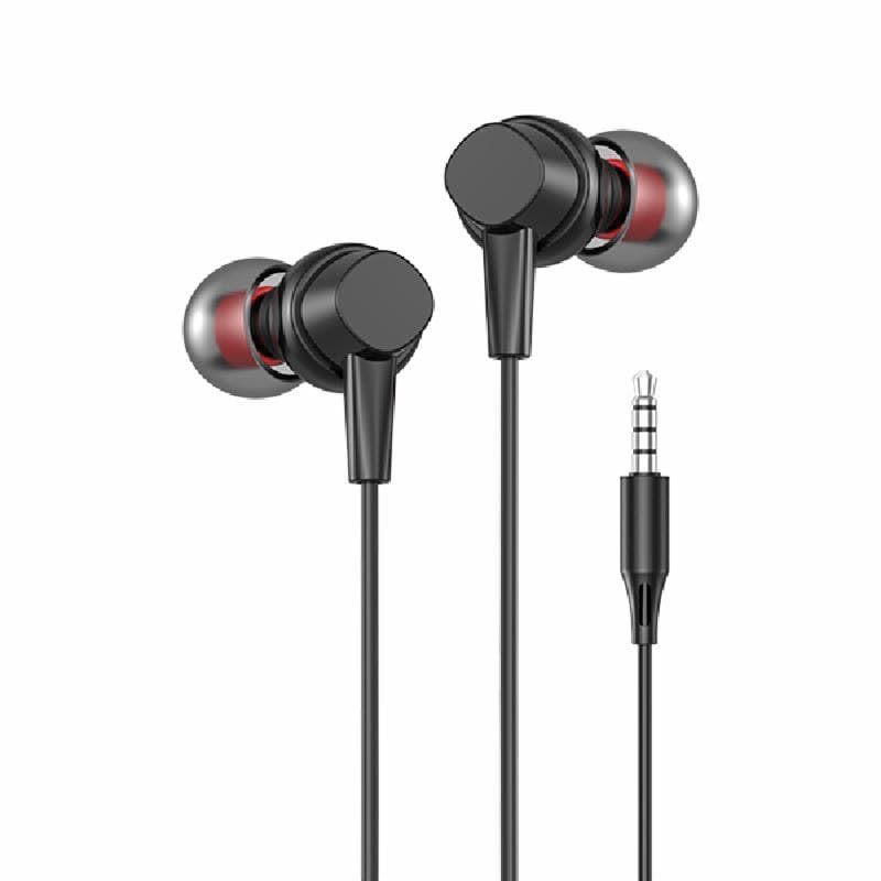 ROBOT RE20E (Black) Earphone Semi In-Ear Bass Wired with Mic