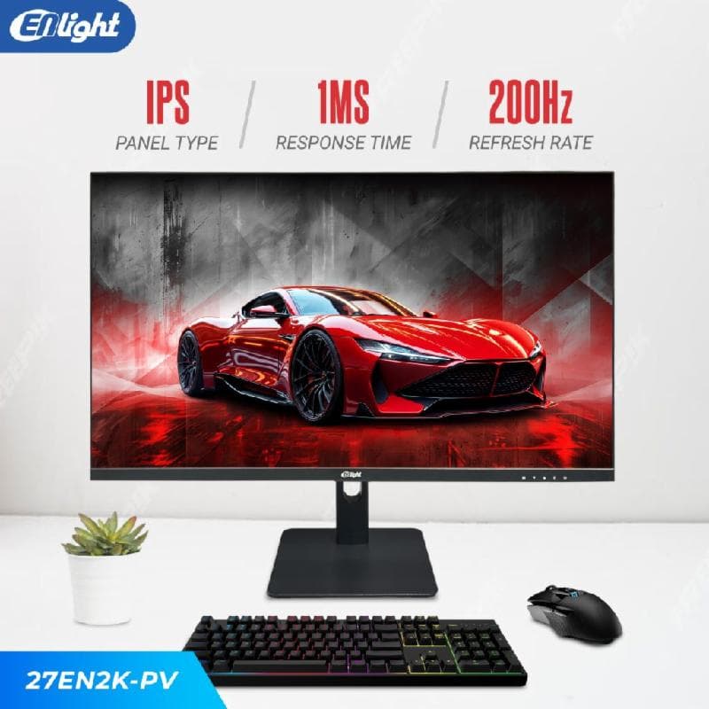 ENLIGHT 27EN2K-PV 27" IPS QHD 2K 1440p 200Hz 1ms Ergonomic Stand