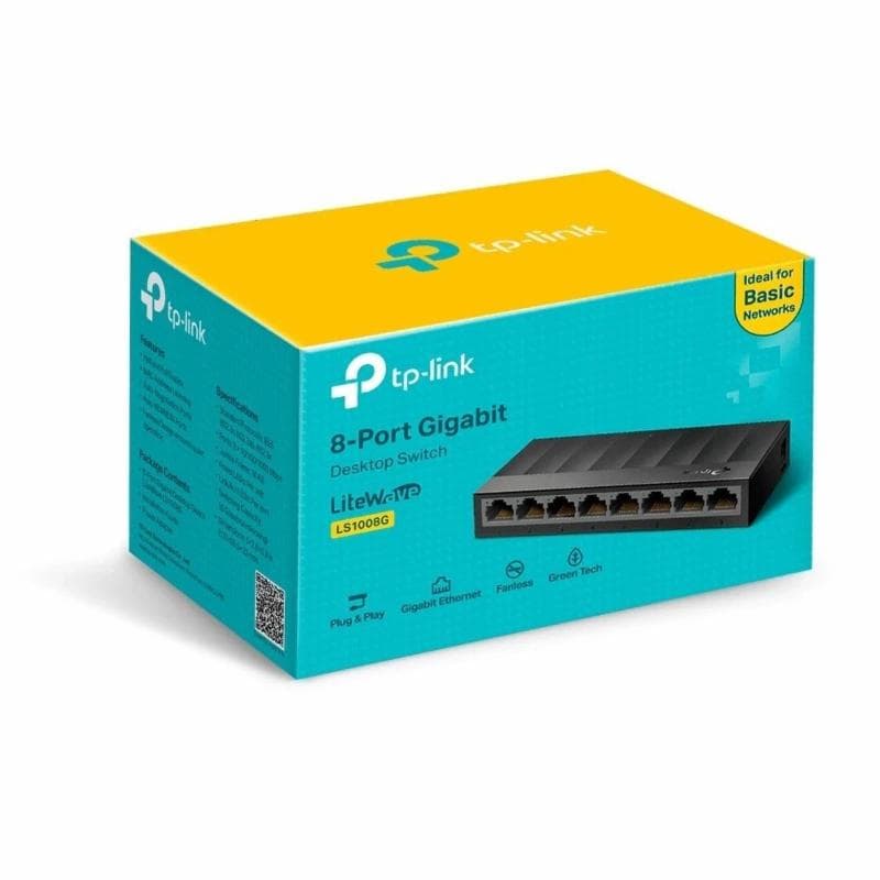TP-LINK LS1008G SWITCH HUB 8 PORT Gigabit 10/100/1000Mbps Desktop