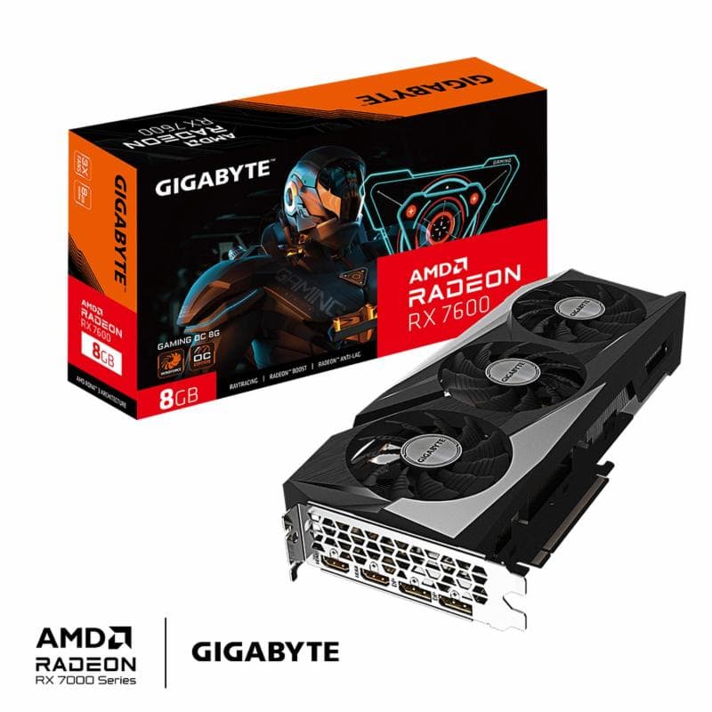 GIGABYTE RADEON RX 7600 GAMING OC 8GB GDDR6