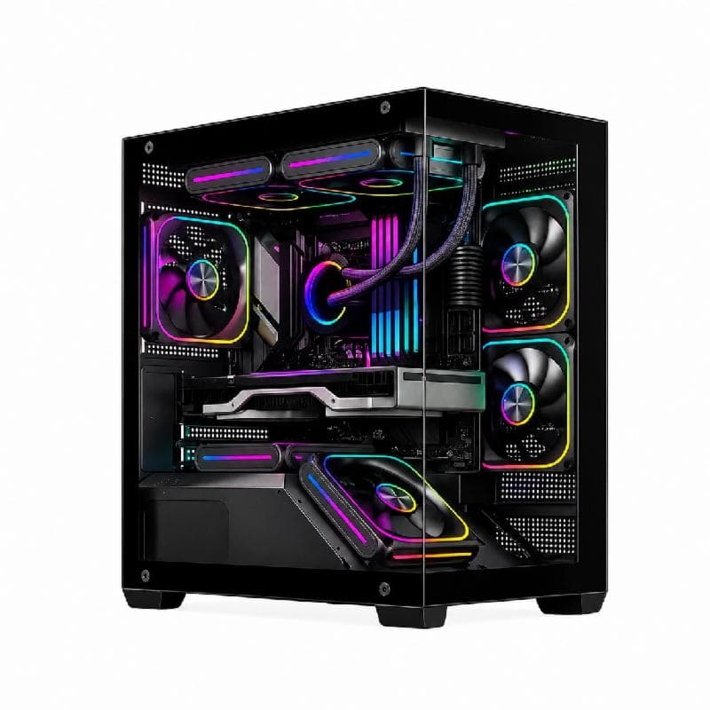 INFINITY VESTA V6 Mid Tower m-ATX Tempered Glass Free 3 Fan RGB Gaming Case