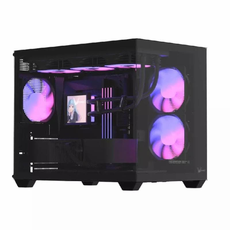 FORMULA V LINE Crystal Z2M Plus AR V2 (Black) Tempered Glass M-ATX Include 3 FAN ARGB Gaming Case