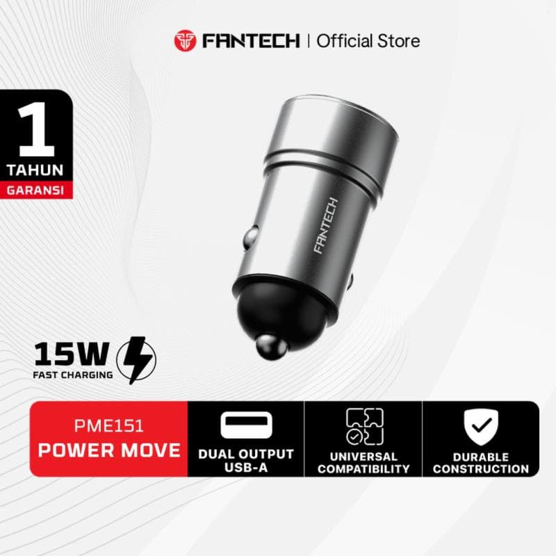 FANTECH POWER MOVE PME151 CAR CHARGER SILVER