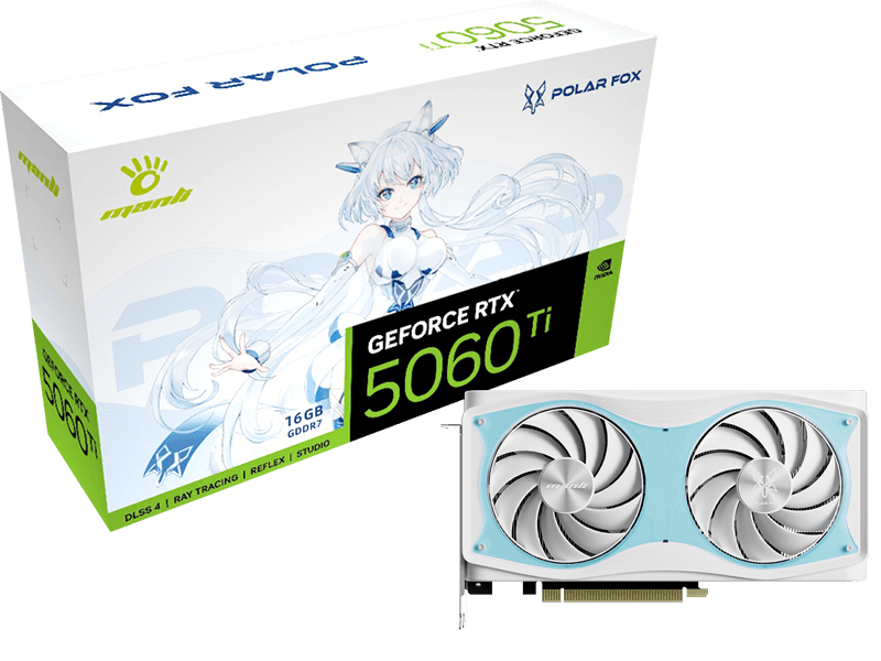 MANLI Polar Fox GeForce RTX 5060 Ti OC 16GB GDDR7