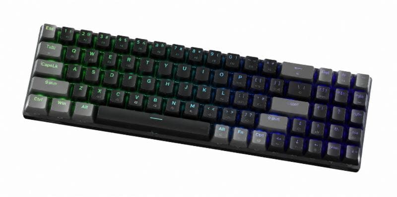 GAMEN TITAN ELITE (Black Grey) Mechanical Keyboard RGB Light Wireless 3in1 Connection 78% Layout