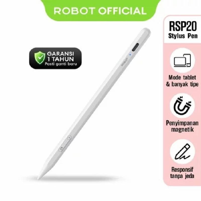 ROBOT RSP20 (White) Universal Capacitive Stylus Pen for Mobile Tablet
