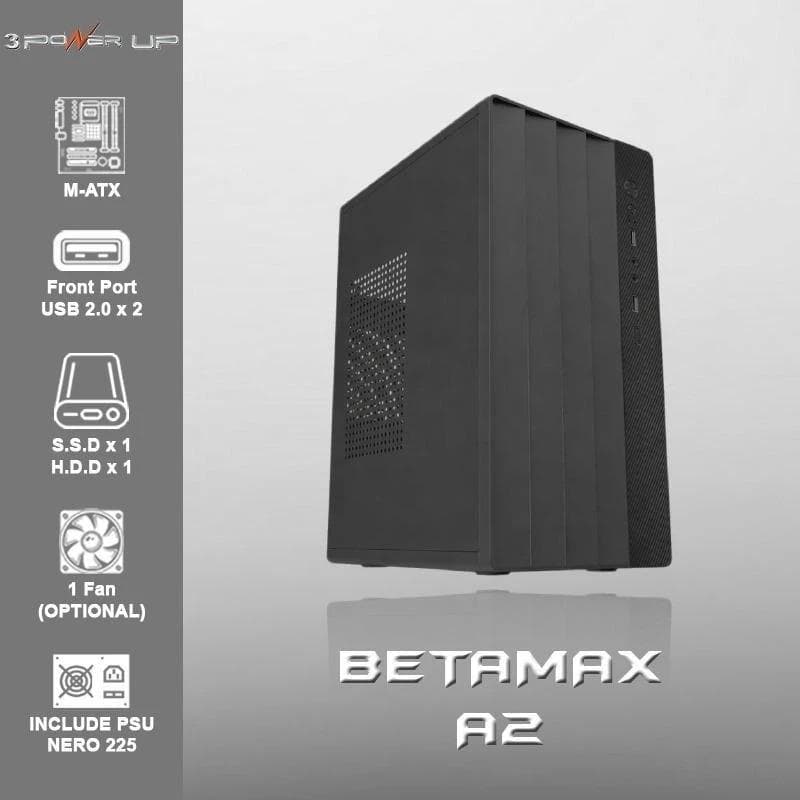 POWER UP BETAMAX A2 m-ATX Case include PSU 500W