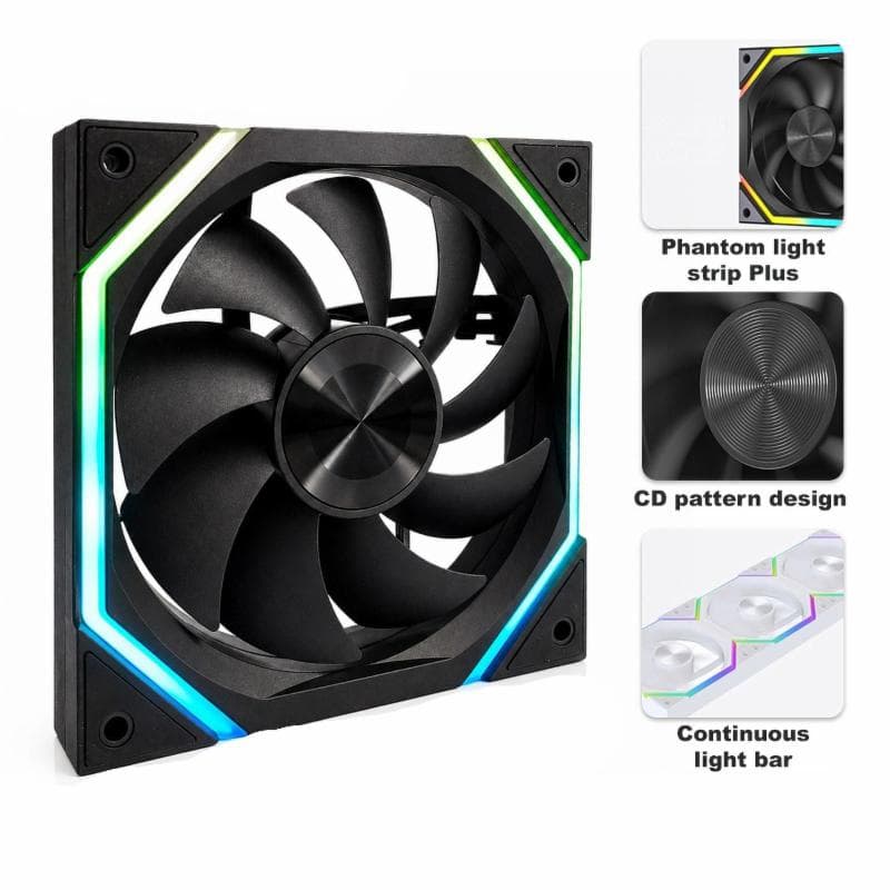 JUNGLE LEOPARD GALAXY 120 ARGB (BLACK) FORWARD 120mm PWM Fan