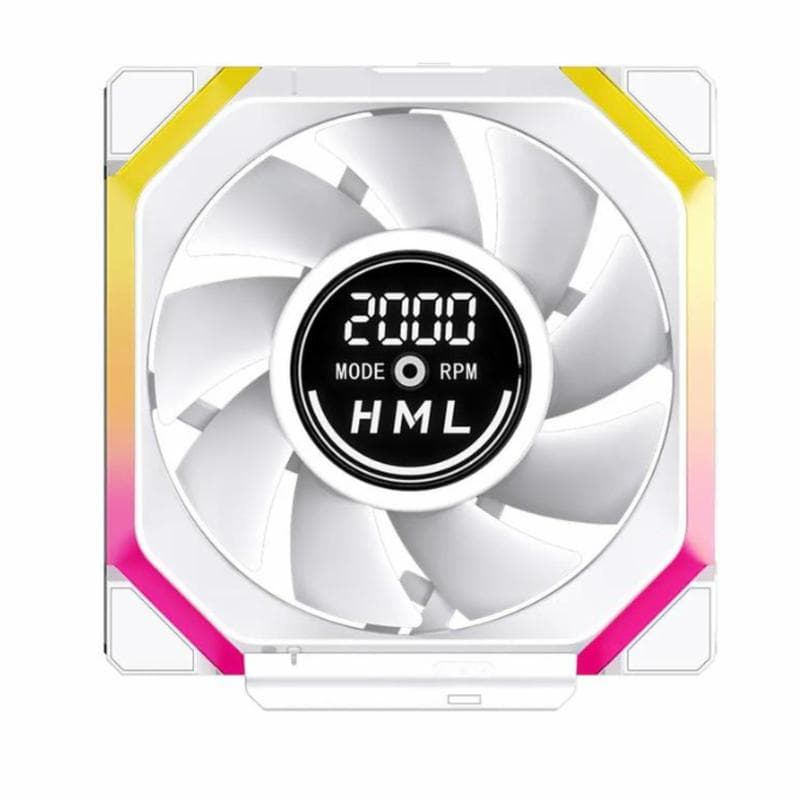 JUNGLE LEOPARD GALAXY V2 Digital ARGB (WHITE) FORWARD 120mm PWM Block Fan