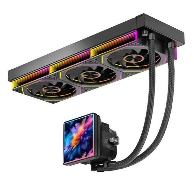 JUNGLE LEOPARD Pro Flow 360 SE ARGB (BLACK) w/ 4.0" LCD Display CPU AIO Water Cooling