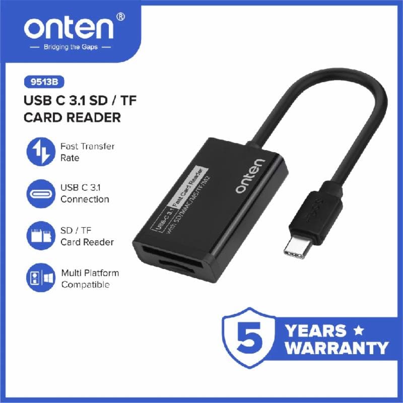 ONTEN 9513B CARD READER TYPE-C 4 IN 1