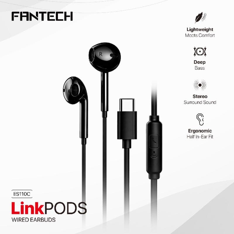 FANTECH LINK PODS ES110C (BLACK) EARBUDS