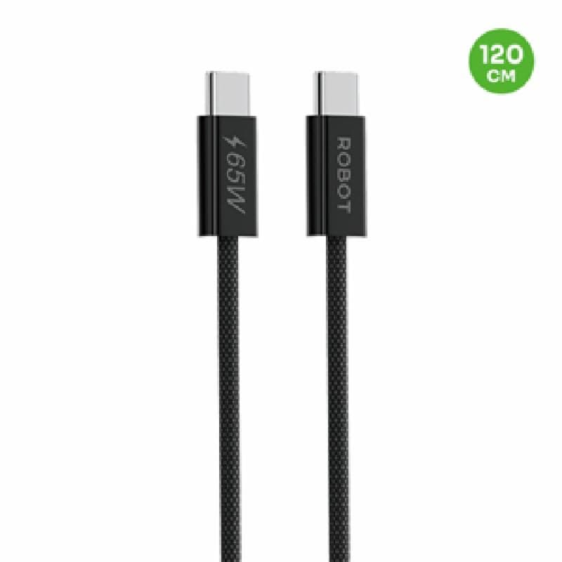 ROBOT RCC65W (Black) Kabel Data Usb A To Type C 65W Fast Charging 120CM