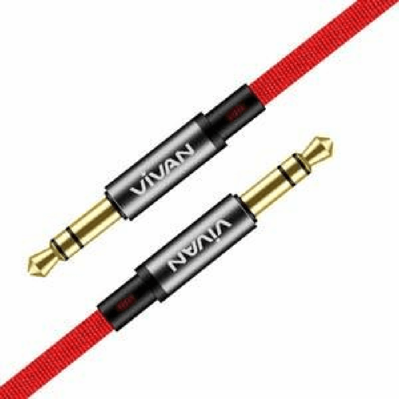 VIVAN AUX01 (Red) 1m Kabel Audio AUX 3.5mm