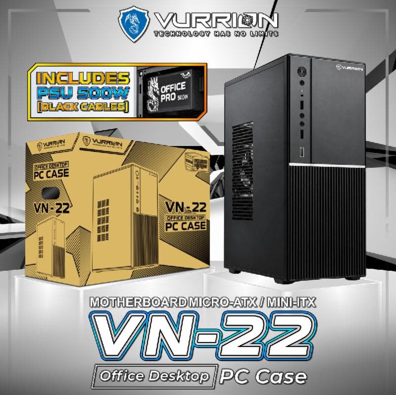 VURRION OFFICE VN22 m-ATX CASE + PSU