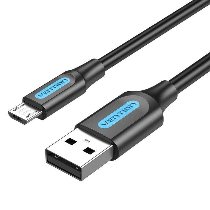 VENTION COLBC USB 2.0 A Male to Micro-B Male 3A Cable 0.25M Black