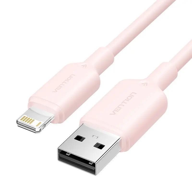VENTION LAMPH USB 2.0 Type-A Male to Lightning Male 2.4A Cable 2M Pink PVC Type
