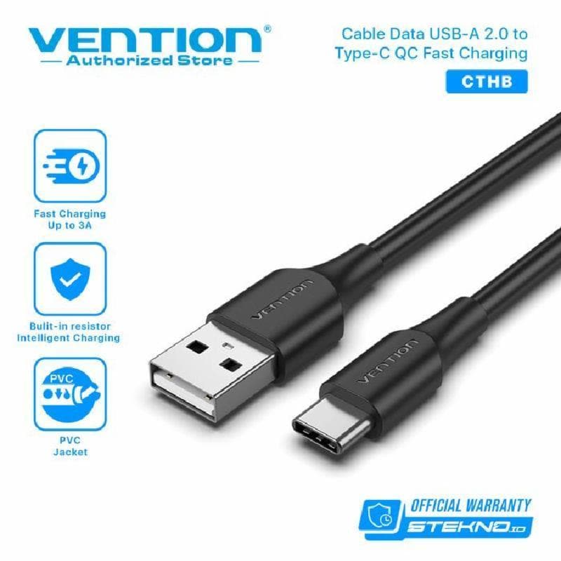 VENTION CTHBG 1.5M USB 2.0 A Male to C Male 3A Cable Black
