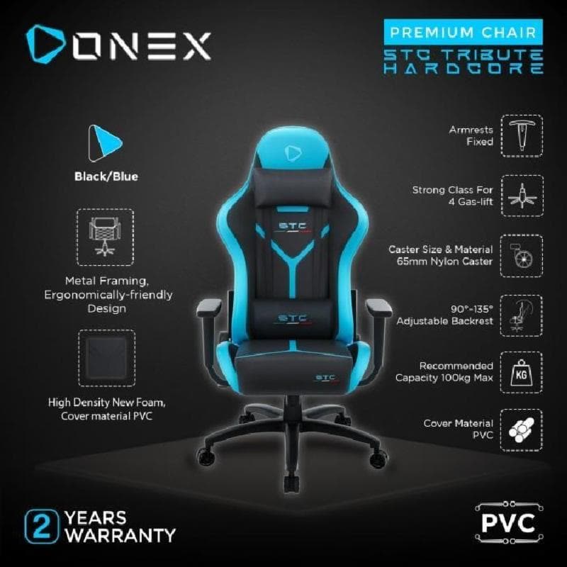 ONEX STC TRIBUTE BLACK BLUE - Gaming and Office Chair