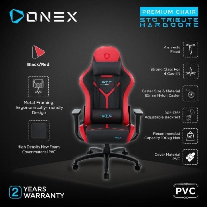 ONEX STC TRIBUTE BLACK RED - Gaming and Office Chair